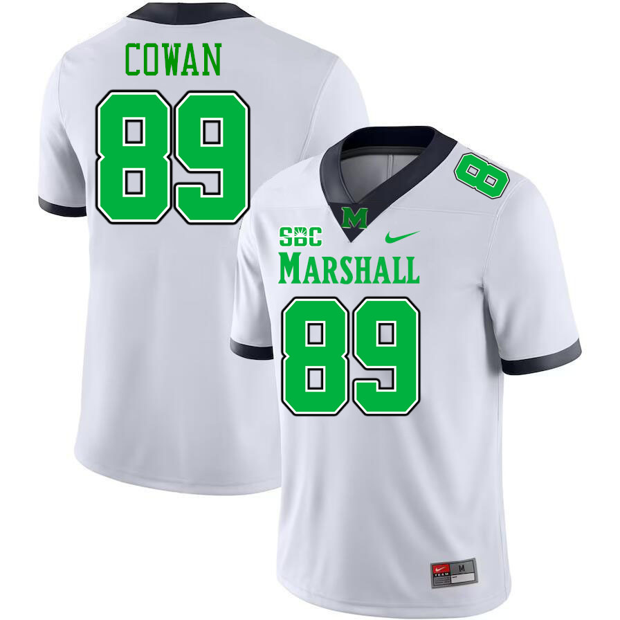Marshall Thundering Herd #89 Atley Cowan College Football Jerseys Stitched-White